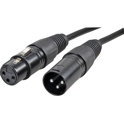 Image of Pro Signal PSG3340 XLR 5m 3 Pin Male to Female Microphone Lead, Black