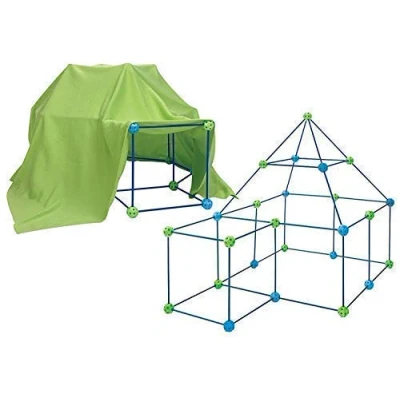 Image of 144 Piece Build Your Own Den Kit Pack of 2 Childrens Play Construction Fort Tent Making Set