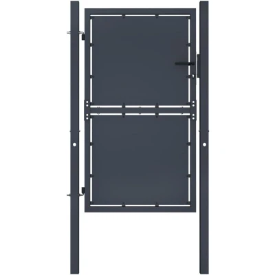 Image of vidaXL Garden Gate Steel 100x200 cm Anthracite