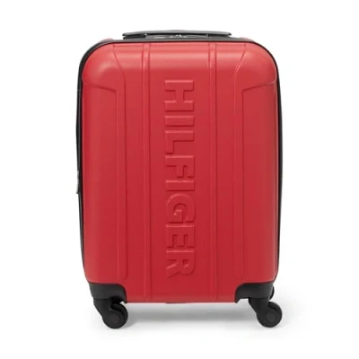 Image of Tommy Hilfiger Carry on Overhead Spinner Hardside Luggage, Red, S, Luggage