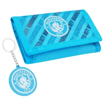 Image of Manchester City F.C. Boys Trifold Wallet &amp; Accessories Man Gifts