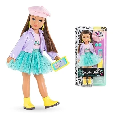 Image of Corolle 9000600170 Puppe Girls Luna Dressing Doll in Milan Fashion Week Look and 4 Pieces, Vanilla Fragrance, 28 cm, from Years