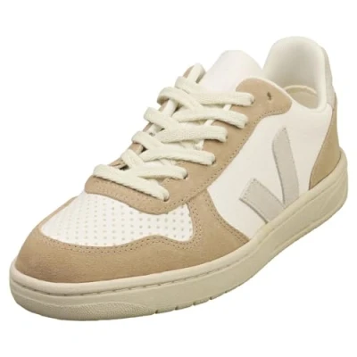Image of Veja V10 Trainers, Women&#039;s, Size: 4, Extra white natural sahara Leather