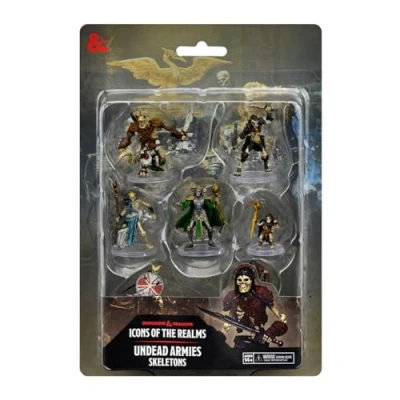 Image of Dungeons &amp; Dragons Wizkids D&amp;D Icons of The Realms: Undead Armies Skeletons 7 Pre Painted Figures, Miniatures, RPG
