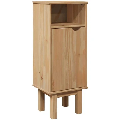 Image of vidaXL Bathroom Cabinet OTTA 35x30x90 cm Solid Wood Pine