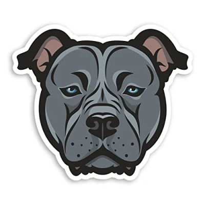 Image of 2 x 10cm Pit Bull Dog Vinyl Stickers Staffy Dogs Sticker #70622