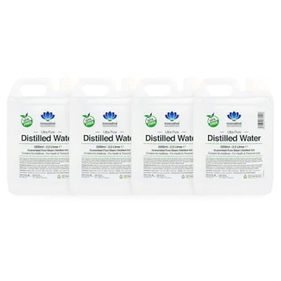 Image of Distilled Water 100% Pure Steam H2O 2200ml (4 x 2.2 Litres)