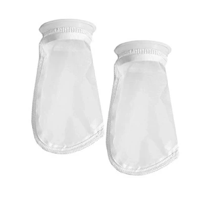 Image of HRTFILTERS 50 Micron 4&quot; Ring, 9&quot; Short Nylon Mesh 4 Inch Filter Sock Bag Aquarium Marine Sump (Pack of 2, x 9&quot;)