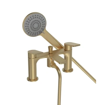 Image of Bristan FRM BSM BB Frammento Bath Shower Mixer 2 Hole, Brushed Brass