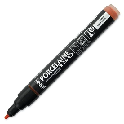 Image of Pebeo 6 Piece Porcelaine 150 China Paint Bullet Tip Marker, Agate Orange,Agate Orange