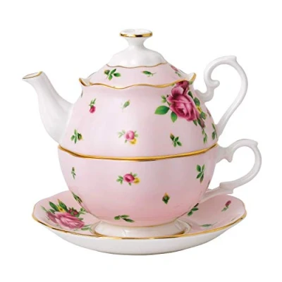 Image of Royal Albert 40002520 Modern Vintage Tea for One, Rose Pink
