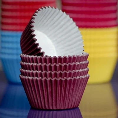 Image of Purple Cupcakes Cupcake Cases (Qty 60) Burgundy