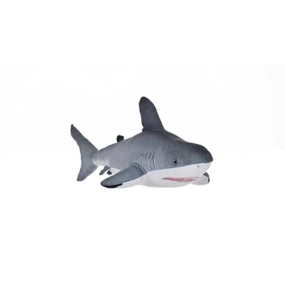 Image of Wild Republic Naturekins Great White Shark, Stuffed Animal, 12 Inches, Plush Toy, Fill is Natural Rubber