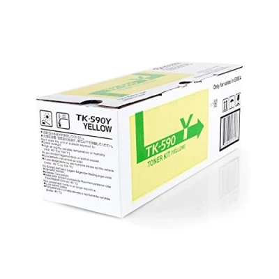 Image of Toner cartridge Compatible with Kyocera ECOSYS P 6026 cdn TK590Y TK 590Y 1T02KVANL0 02KVANL0, 0T2KVANL, 2KVANL0, T2KVANL  Premium Ink Yellow  5000 pages