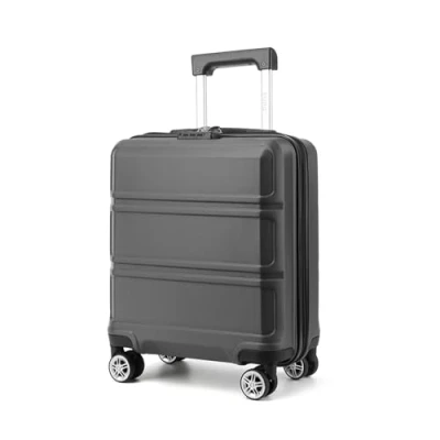 Image of Kono Carry on Suitcase 45x36x20cm ABS Hard Shell Cabin Case Lightweight Hand Luggage Trolley for Easyjet Under Seat (Grey)