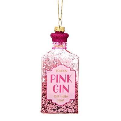 Image of Sass &amp; Belle Christmas Cheer Pink Gin Shaped Bauble