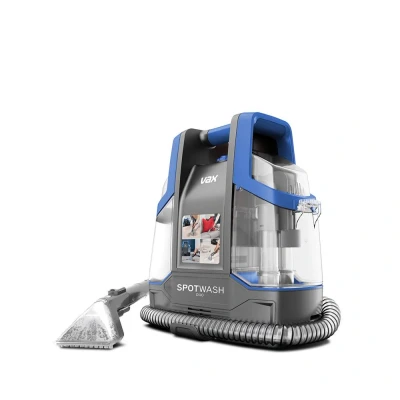 Image of Vax SpotWash Duo Spot Cleaner Lifts Spills and Stains from Carpets, Stairs, Upholstery Dedicated Messy Tool for Pets CDCW CSXA, 1 Litre, Grey/Blue, 440W