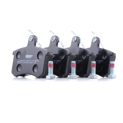 Image of 443698451C brake pad set FERODO PREMIER ECO FRICTION FDB222 not prepared for wear indicator with caliper screws accessories AUDI: 90 B3