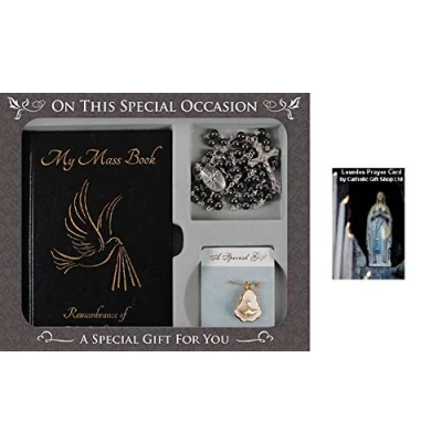 Image of Confirmation Gift Set Souvenir of Book Rosary &amp; Lourdes Prayer Card