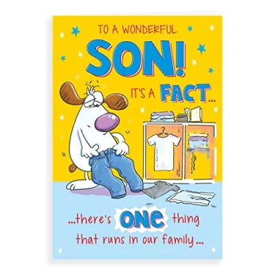 Image of Regal Publishing Humour Birthday Card Son 9 x 6 inches