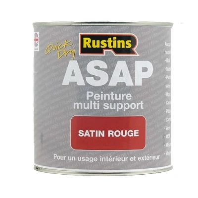 Image of Rustins ASAP 500ml Quick Dry Multi Media Paint Indoor Outdoor Red
