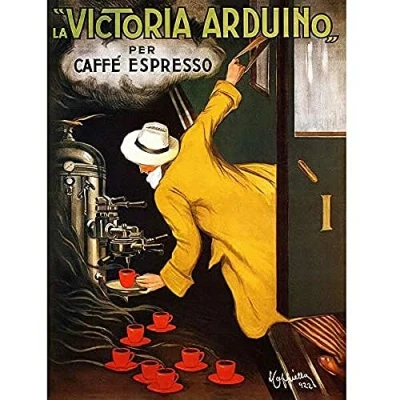 Image of Artery8 Cappiello 1922 Advert Coffee Victoria Arduino Unframed Wall Art Print Poster Home Decor Premium