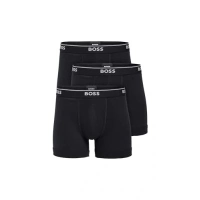 Image of BOSS Men&#039;s 3 pack Cotton Brief3 ????????3? ? ?? ???3 ????????paquete De Calzoncillos AlgodÃƒ3n???? ??? Boxer Briefs, Midnight Black, M UK