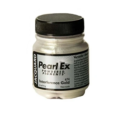 Image of Jacquard Pearl Ex Pigment .5 Oz Interference Gold