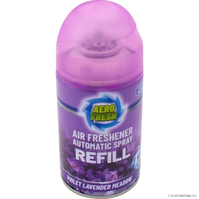 Image of 3 X FRESH AUTOMATIC SPRAY REFILLS 250ML AIR FRESHNER ODOURS CHOSE YOUR OWN (Voilet Lavender Meadow)