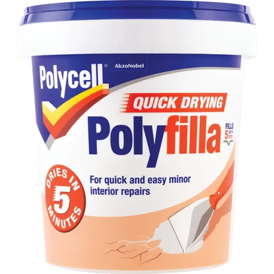 Image of Polycell Multi Purpose Quick Drying Polyfilla Tub, 1 Kg