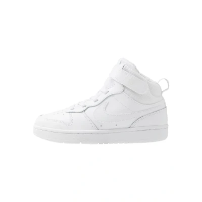 Image of Nike Sportswear Court Borough MID 2 Unisex Hightop trainers for kids, Size: 2, White Leather and textile