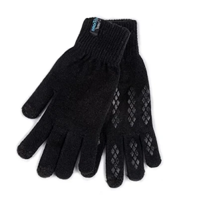Image of Totes Mens Stretch Knitted SmarTouch Gloves