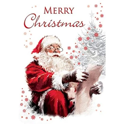 Image of Piccadilly Greetings Traditional Christmas Card Open 7 x 5 inches