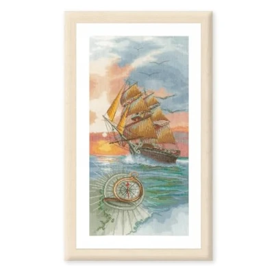 Image of Lanarte Counted Cross Stitch Kit: Bouquet of Peonies, Cotton, NA, 41 x 26cm
