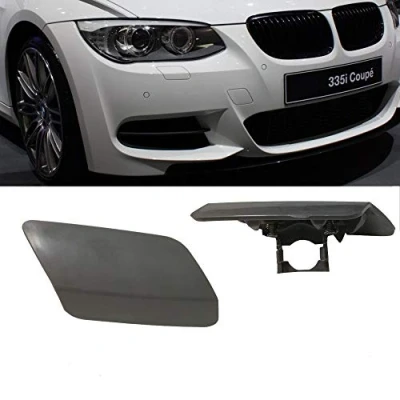 Image of Ricoy For E92 E93 3 Series 2011 2014 LCI Front Bumper Headlight Washer Cover Cap 328i 335i Unpainted Lamp Flap Trim Primered