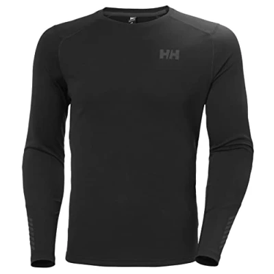Image of Helly Hansen Men&#039;s Lifa Active Crew Long Sleeve T Shirt, Carryover, XXL UK,Black