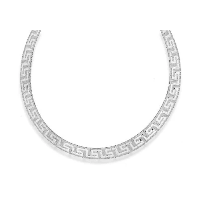 Image of Tuscany Silver Women&#039;s Sterling Grecian Style Cleopatra Necklace of 43cm/17&quot;