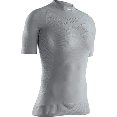 Image of X BIONIC Women Twyce 4.0 Run Short Sleeve Shirt Dolomite Grey/Arctic White, Large