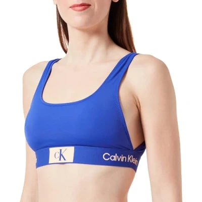 Image of Calvin Klein Swimwear Bralette Bikini top, Women&#039;s, Size: Medium, Midnight lagoon