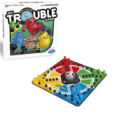 Image of Hasbro Gaming Trouble Board Game,Red,Medium