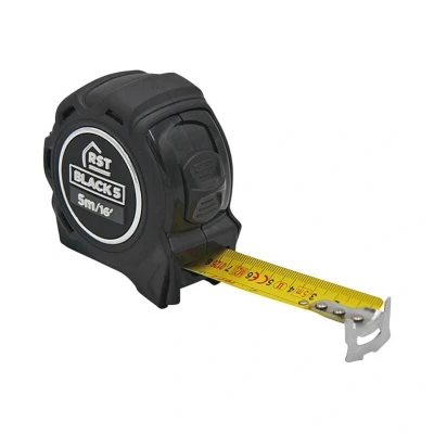 Image of RST Black Tape Measure 5m/16ft (Width 25mm)