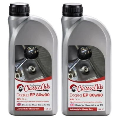 Image of Classic Oils Dogleg EP 80W90 GL4 Gear Oil for Car Gearboxes and Axles, 2 Litres