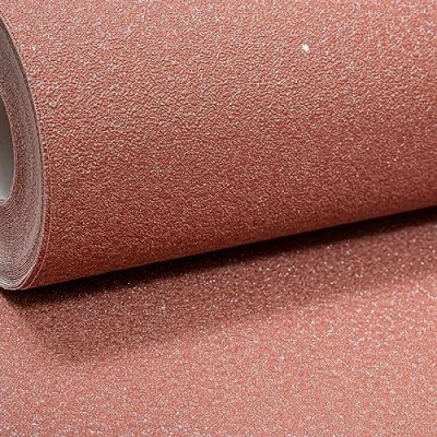 Image of SOPHIE LAURENCE Plain Silver Glitter Orange Wallpaper Sparkle Shimmer Textured Non Woven Vinyl Paste The Wall for Living Room