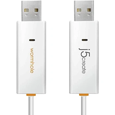 Image of j5create Data, Keyboard, and Mouse Sharing/Transfer USB Cable Transfer Data Between Mac Windows [Wormhole Switch] (JUC400)