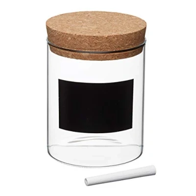 Image of Natural Elements 13 cm Glass Storage Canister, Small 10 x 14