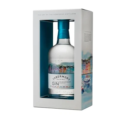Image of Tobermory Hebridean Gin, 70cl, Craft Scottish Gin with Gift Box