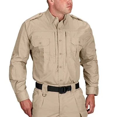 Image of Propper Men&#039;s Long Sleeve Tactical Shirt Grey, Medium