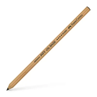 Image of Faber Castell PITT Monochrome Artists&#039; Pencil, Black, Oil Base, No. 4 Hard