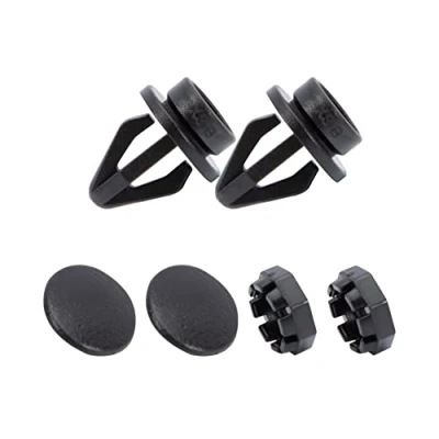 Image of KASturbo 2 Sets Parcel Shelf Clips Fit for Nissan Juke 2010 2014 Black Rear Luggage Fastening Brackets 799161KA2A