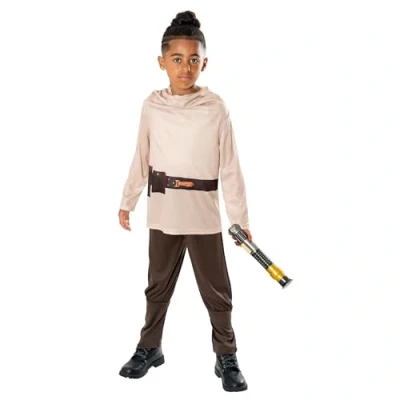 Image of Rubie&#039;s 3014773 4000 Obi Wan Kenobi with non light up Lightsaber Kids Fancy Dress, Boys, Multicoloured, 3 4 Years